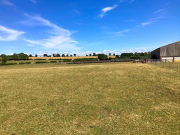 Surrounded by farm fields