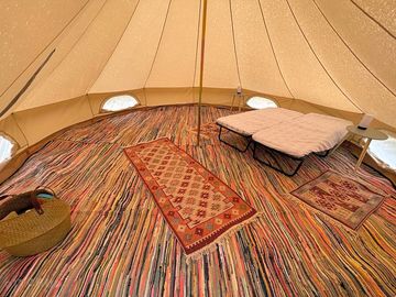 Interior of a bell tent