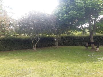 Shaded area the private garden