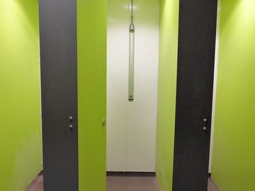 Modern toilets and showers