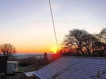 Sunrise from the site