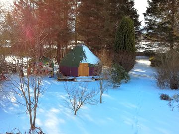 The yurt in the snow