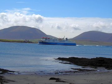 Hamnavoe ferry approaching stromness