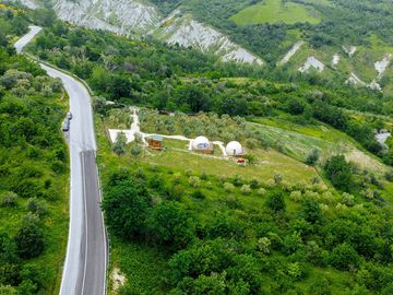 Aerial view of the site