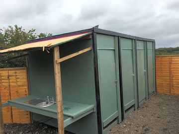 Toilet and shower block