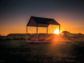 Sunset at the site