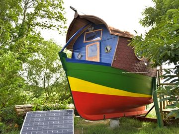 The boat among the trees