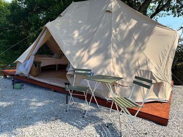 Bell tent outside