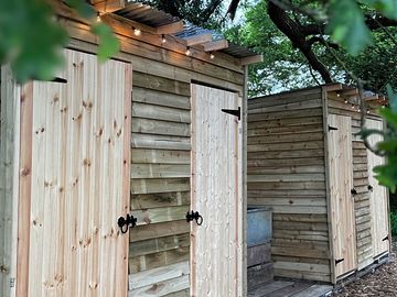 Shower and toilet block
