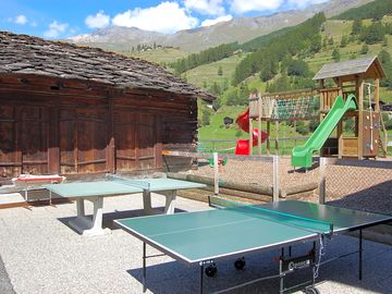 Table tennis and play area