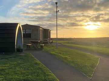 Pods under the sunset