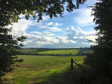 Surrounded by open countryside
