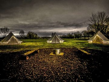 The three birds of prey tents