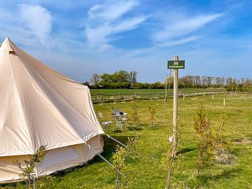 Hornbeam's pitch with rural views