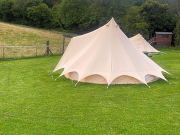 Site where the tent is