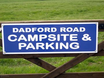 Sign on the gate to the site