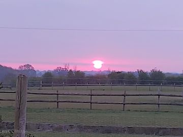 Sunrise over the site