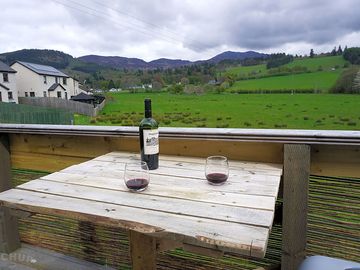 Wee blue dream outdoor seating area