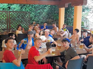 Youth group at the local bar