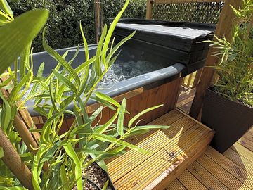 Log burning hot tub