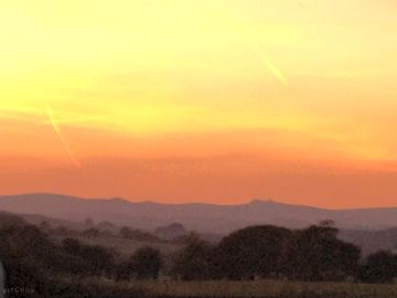 Fabulous summer sunset viewed from the site