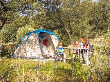 Our shaded pitches very close to all our services, a very quiet familiar area.