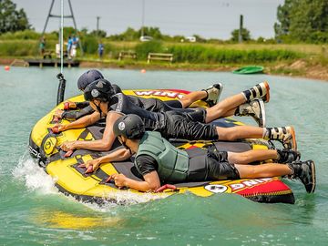 Activities on the aqua park