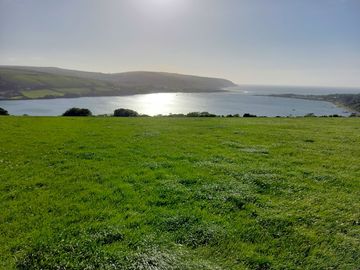 Looking at cemaes head and the teifi estuary