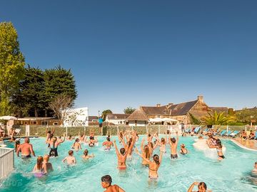 Exercise classes at the swimming pool