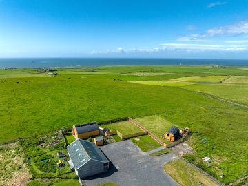 Aerial photo showing view to the sea