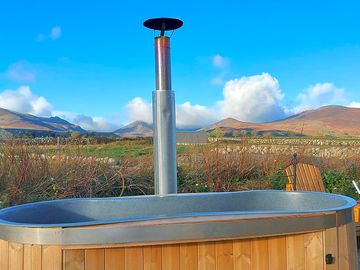 Hot tub outside the yurt