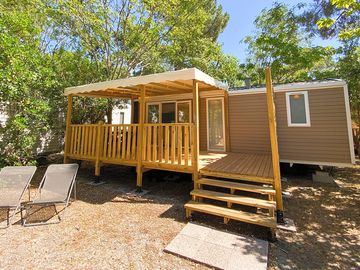 Static caravan exterior