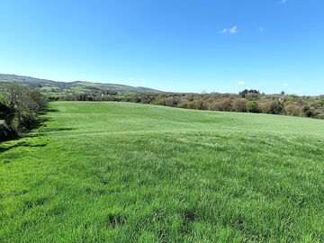 Green fields leading to the river