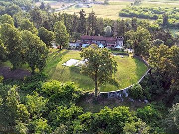 Aerial view of the grounds