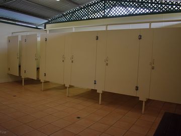 Bathroom block cleaned daily