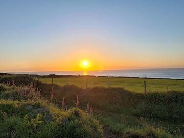 Sunset over the sea