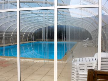 Heated and covered swimming pool