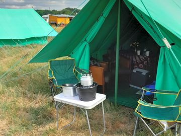Ready tent set up for guests