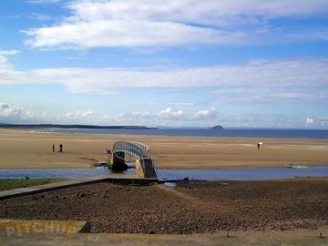 Belhaven beach and bridge