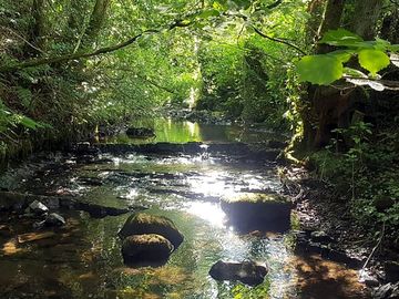 You'll have access to the site's private stretch of stream to cool off on warm days