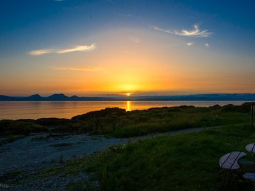 Sunset over the paps of jura