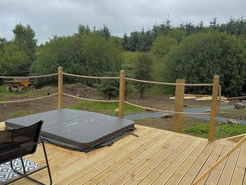 Hot tub on private decking