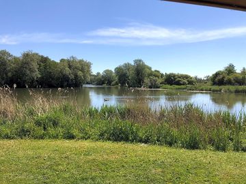 Plenty of spots around the family lake to pitch up