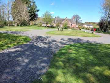 Spacious hardstanding area