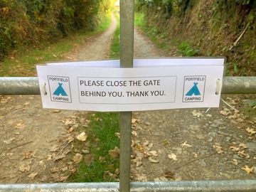 Two gates to enter the site