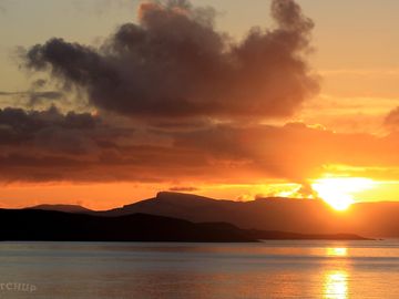 Sunset over skye