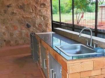Outdoor cooking area