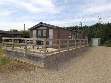 Ample parking next to the lodge