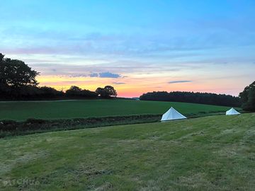 Pitches at dusk