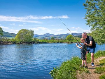 Fishing on the river tay